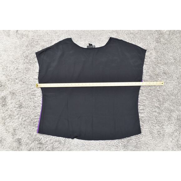 Lane Bryant Purple Crew Neck Blouse Plus Size 22/24 Polyester Short Sleeve - Picture 4 of 9